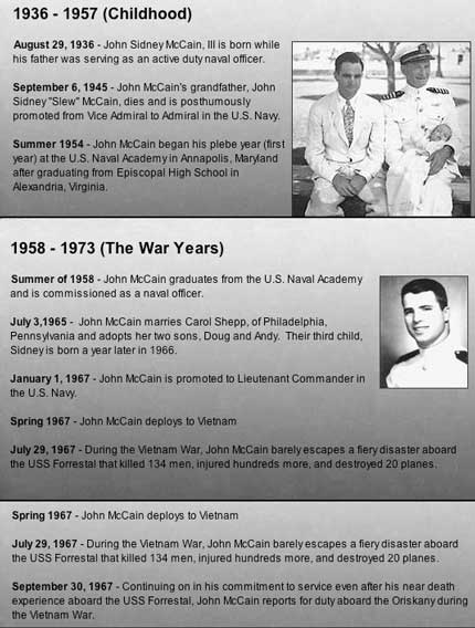 John McCain Timeline p1