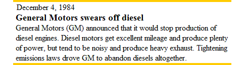 GM swears off diesel