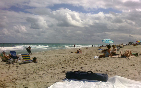 Delray Beach with clouds