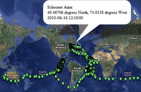 Schooner Anne Google Map June 17, 2010
