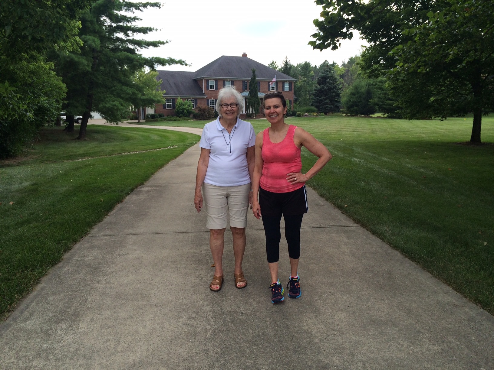MomH and Brenda in front of our house in 2013