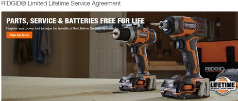 RidgidLifetimeServiceAgreement