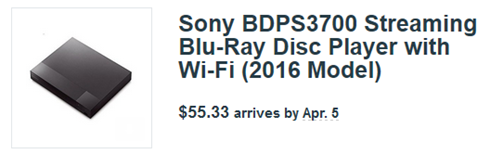 WikiBuySonyBDPS3700