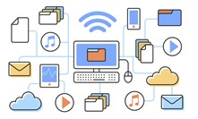 Illustration of cloud storage