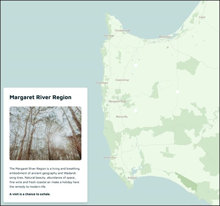 MargaretRiverRegionAustraliaMap