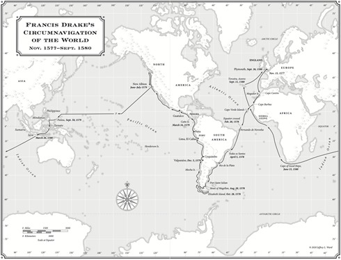 FrancisDrakeCircumnavigationMap