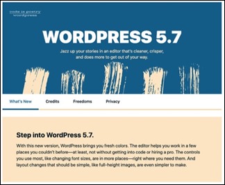 Wordpress5.7