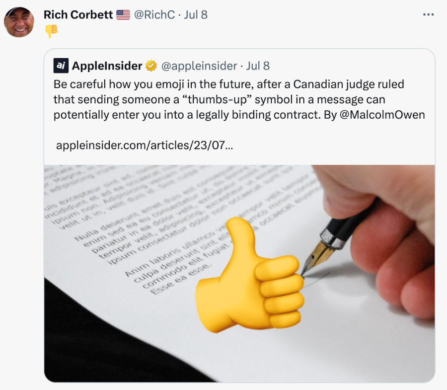 Thumbs up contract