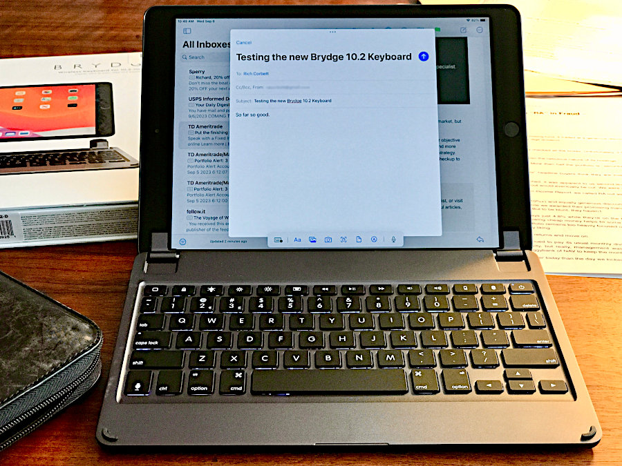 Replaced the Brydge keyboard on the 10.2 inch iPad