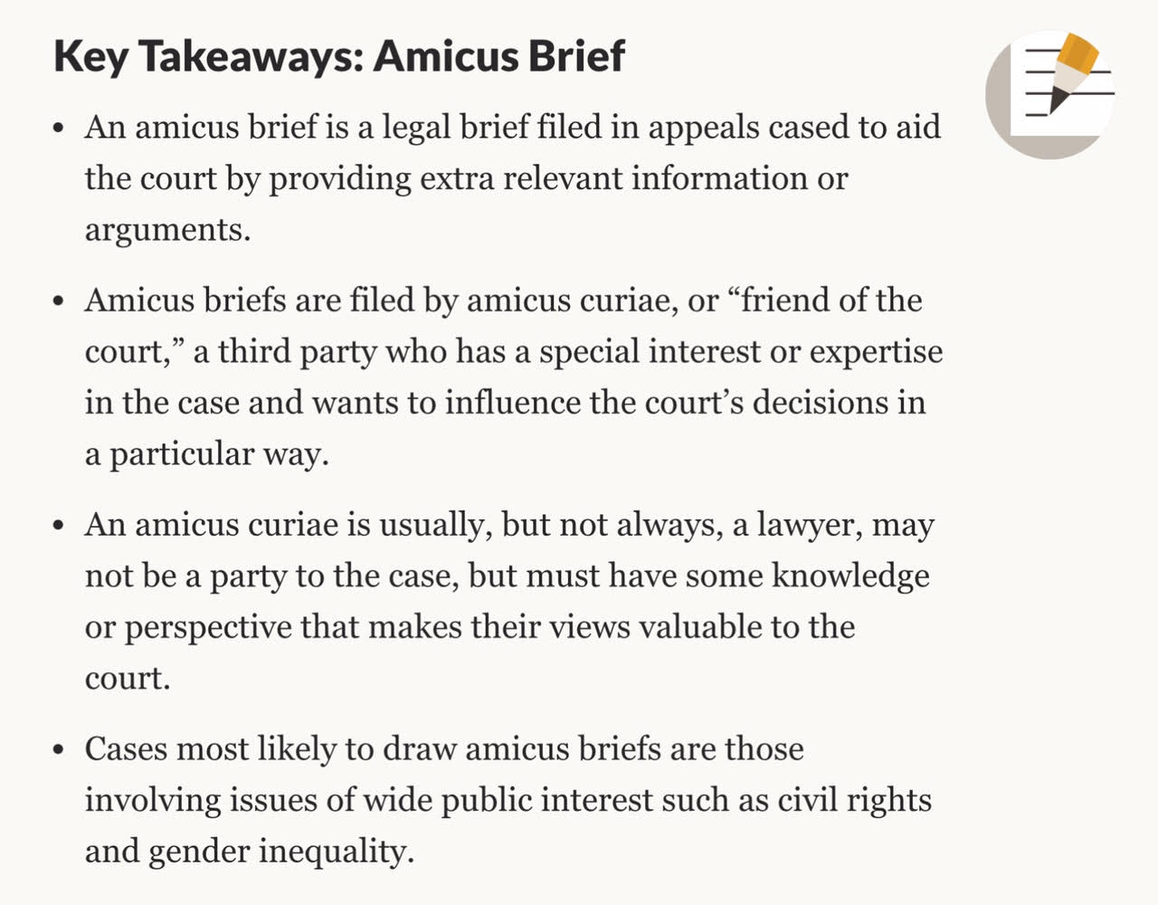 Amicus Brief on ThoughtCo website