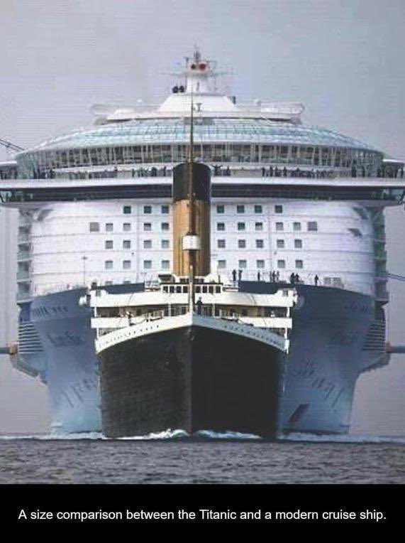 Titantic vs Modern Cruise Ship