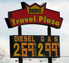 Duke gasooline sign