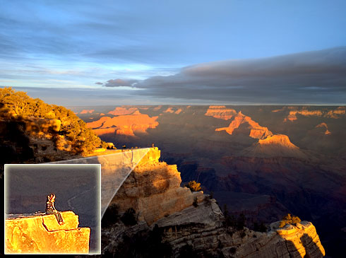 Katelyn sitting on the edge of the Grand Canyon