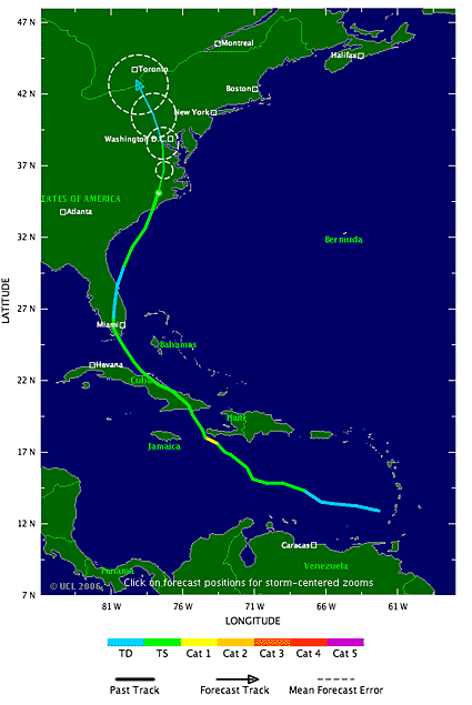 Ernesto track as of Friday morning