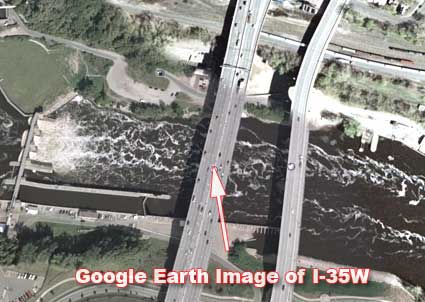 Google Earth I-35W view