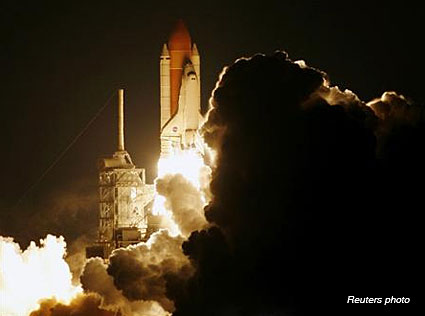 Discovery launches