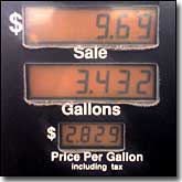 Unleaded Gas fillup June 18, 2007